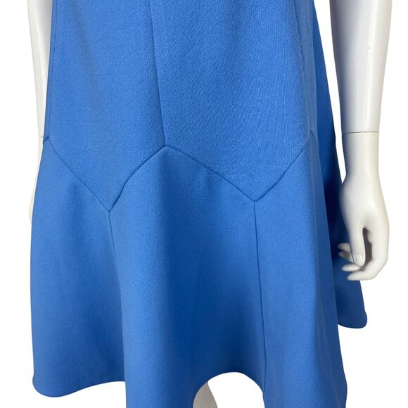 Vintage 70s Mod Dress Womens Medium Periwinkle Blue Polyester Dropwaist Shift - Picture 7 of 10